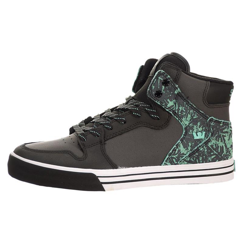 Zapatillas Altas Supra Argentina Hombre - VAIDER Negras Verde (WZFLJ-8674)